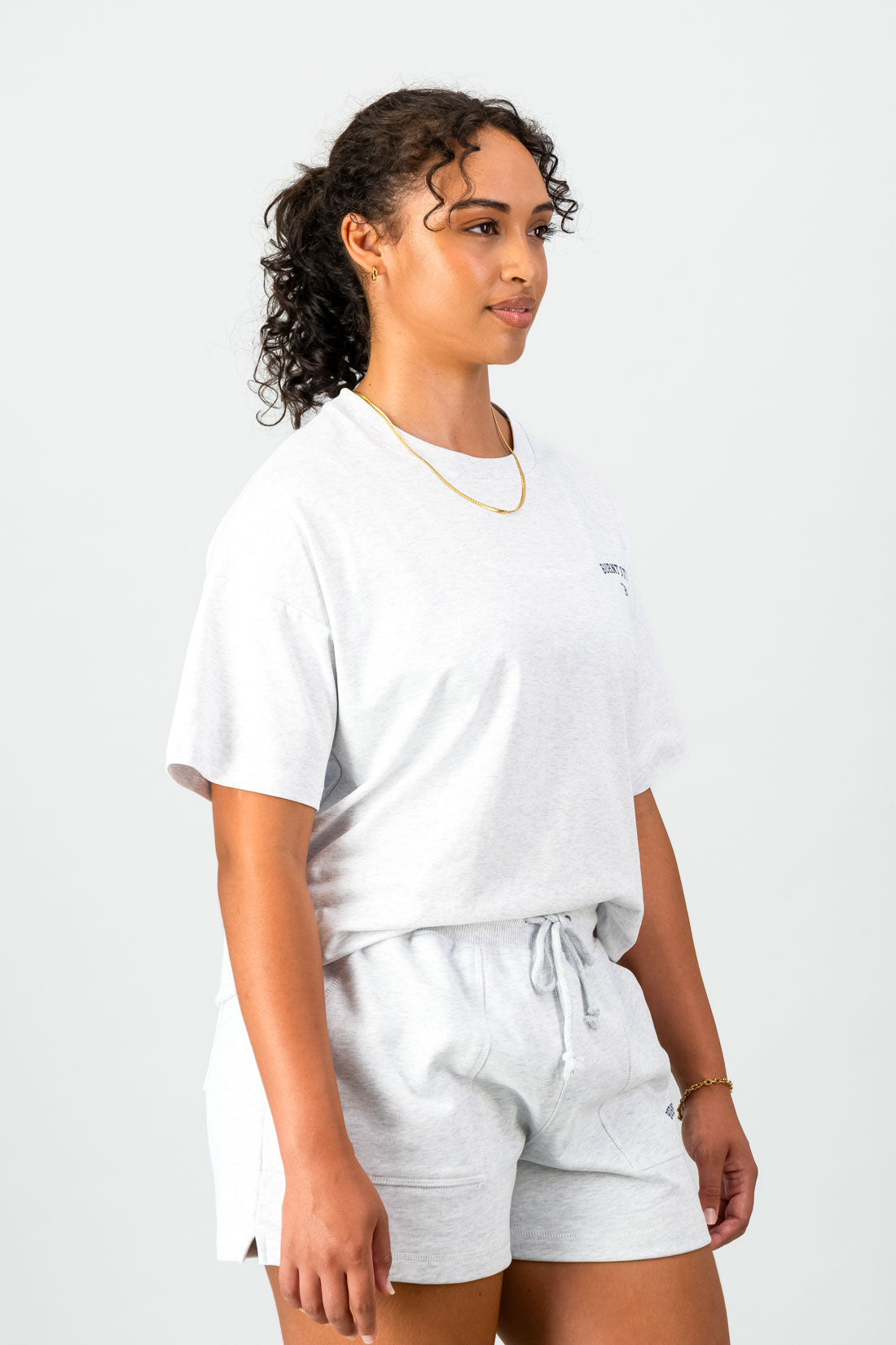 Academy Oversized Tee - Grey Melange