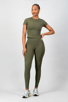 Olivia Fitted Tee - Olive