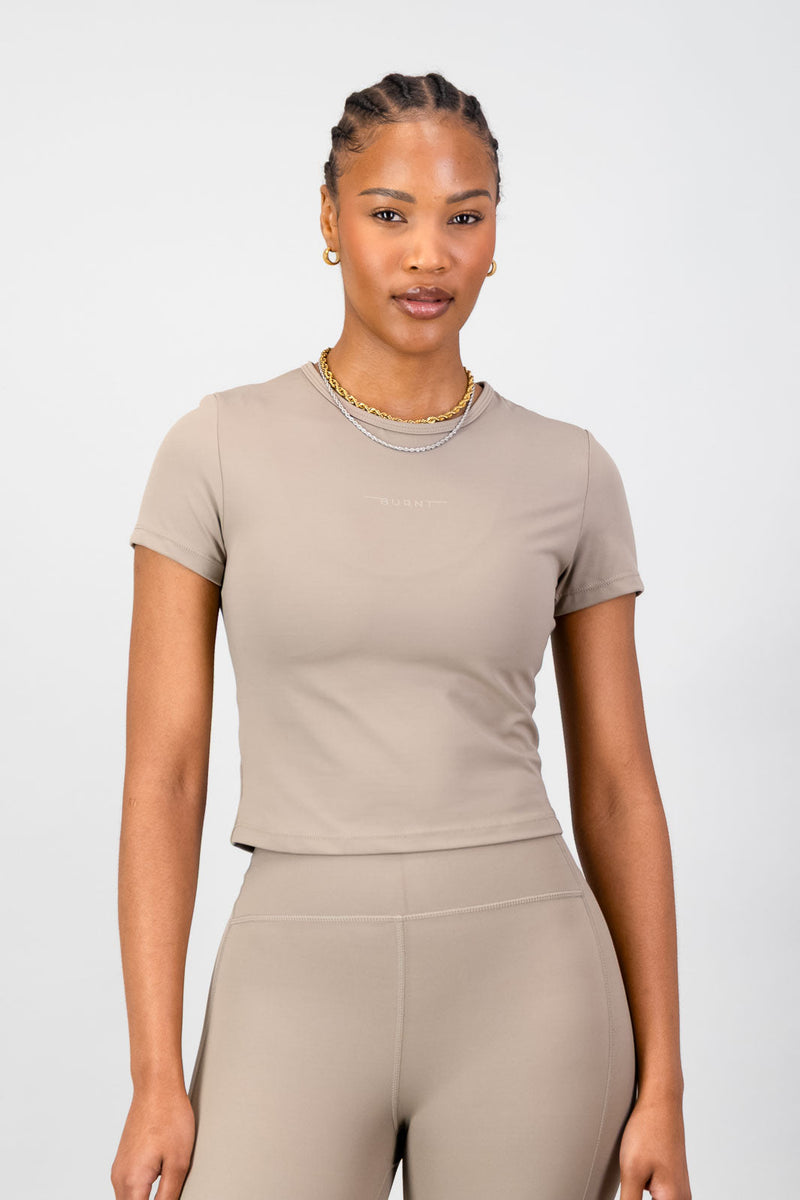 Olivia Fitted Tee - Cashew