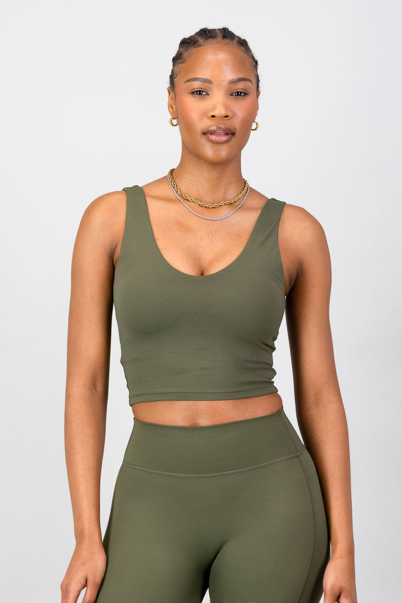 Aria Supportive Tank - Olive