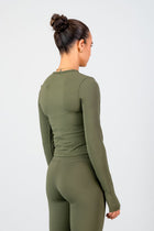 Olivia Fitted Long Sleeve - Olive