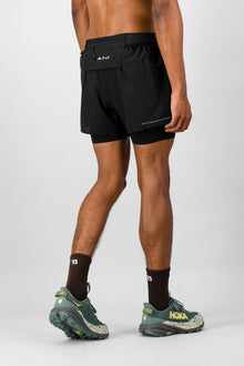 Venture Men's 2-in-1 Run Short - Black
