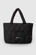 Quilted Tote Bag - Black