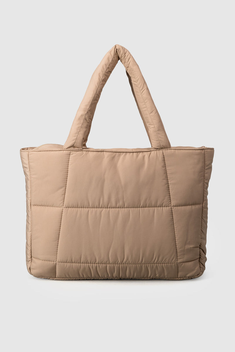 Quilted Tote Bag - Cashew