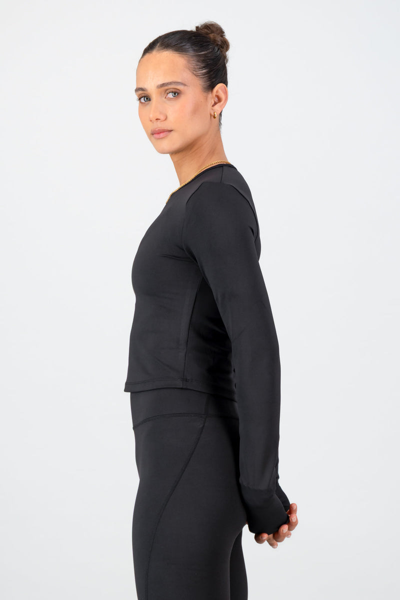 Essential Olivia Fitted Long Sleeve - Black